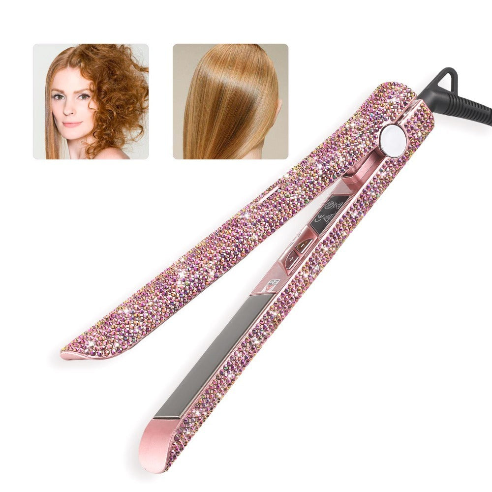 Professional Glitter Hair Flat Iron Titanium Plate Diamond Hair Straightener Crystal Hair Styling Hot Tools Professional Glitter Hair Flat Iron Titanium Plate Diamond Hair Straightener Crystal Hair Styling Hot Tools